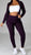 Seamless Sporty Leggings and Hooded Jacket Set in Purple