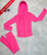 Seamless Sporty Leggings and Hooded Jacket Set in Pink